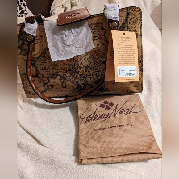 NWT Patricia Nash European Map Collection Purse - Picture 7 of 7